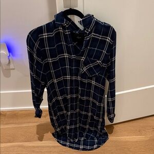 Rails Navy and White Plaid Dress